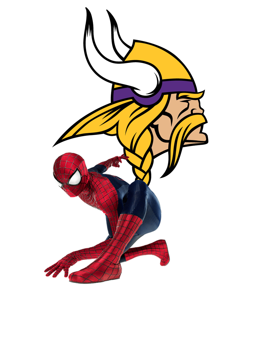 Minnesota Vikings Spider Man Logo vinyl decal